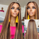 (Super Deal)210% Density Honey Blonde Piano Highlights Hd Transparent Lace Human Hair Wigs Free Part 13x4/5x5 Body Wave Wig
