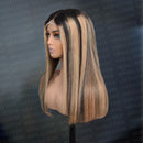 (Super Sale)Megalook New Arrival Balayage Highlight Colored Bob Wigs Wear & Go Glueless 5x5 HD Lace Human Hair Wigs