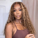 22inch-28inch Upgrade 210% Density Balayage Highlight Hair 13x4 Transparent Lace Front Human Hair Wigs