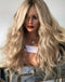 Jessies Wig Ombre Blonde Wavy Human Hair Wig Lace Front Wigs With Dark Roots