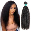 Ali Grace 12a Grade Kinky Straight 1 Bundle Human Hair Weave Natural Black Color