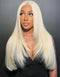 Jessies Wig #613 Blonde Straight Butterfly Haircut 13x4 Lace Frontal Human Hair Layer Cut Wigs With Bangs Glueless