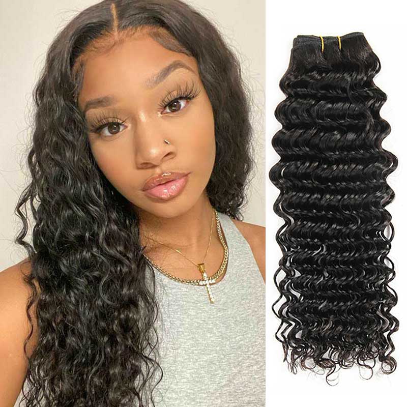 Ali Grace 12A Grade Deep Wave Curly Hair 1 Piece 100% Virgin Human Hair Bundles