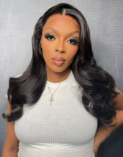 Jessies Wig 13x5 Pre Cut Lace Pre plucked Glueless Crystal HD Lace Wig 5x6 Body Wave Human Hair Wigs