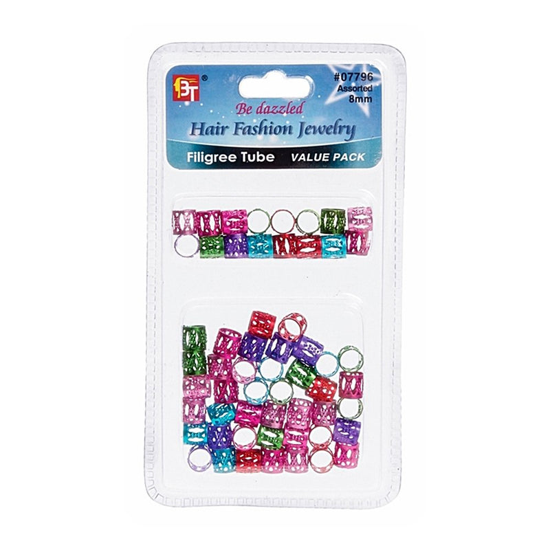 Beauty Town Hair Fashion Jewelry Filigree Tube Value Pack - Assorted