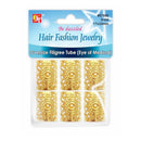 Be Dazzled Hair Fashion Jewelry Filigree Tube - Gold