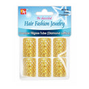 Be Dazzled Hair Fashion Jewelry Filigree Tube - Gold