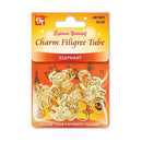 Beauty Town Gold Charm Filigree Tube