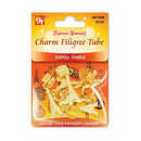 Beauty Town Gold Charm Filigree Tube