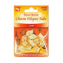 Beauty Town Gold Charm Filigree Tube