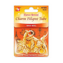 Beauty Town Gold Charm Filigree Tube