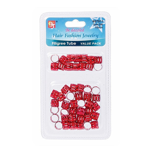 Beauty Town  Filigree Tube 10X8mm Value Pack ASSORTED