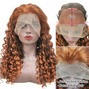 Aligrace 13x4 Lace Front Loose Wave Human Hair Wigs Orange