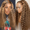 (Super Deal)Megalook USA 1-3 Working Days EXPRESS Shipping 13x4 Lace Front Wigs 26 28 30inch Long Highlight Piano Water Wave Human Hair Wigs