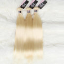 CurlyMe 613 Blonde Virgin Human Hair Straight 3 Bundles With 13x4 Frontal