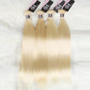 CurlyMe 613 Blonde Virgin Human Hair Straight 4 Bundles with 13x4 Frontal