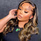 Upgrade HD lace 4x4 13x4 Crystal Lace Frontal Wigs Pre Plucked Highlight Body Wave Balayage Human Hair Wigs