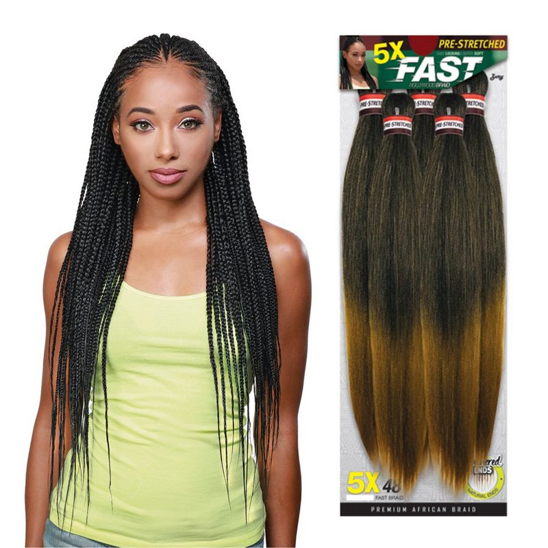 Zury Sis Pre-Stretched Synthetic Braiding Hair - 5X Fast Braid 48"