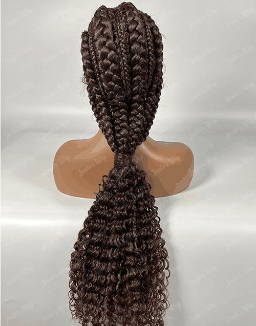 Jessies Wig Hand-Braided Lace Front Braids Wigs Lightweight Swiss Soft Lace Frontal Twist Braided Wigs With Baby Hair