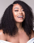 Jessies Wig Kinky Curly V Part Wig Glueless Human Hair Wig No Leave-Out