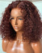 Jessies Wig Reddish Brown Curly Short 13x4 Lace Front Bob Wig 4x4 Lace Bob Human Hair Wig