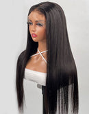 Jessies Wig (Can Do Ponytail ) Straight Full Lace Wig With 4C Hairline Edge Human Hair Wigs Preplucked Hairline