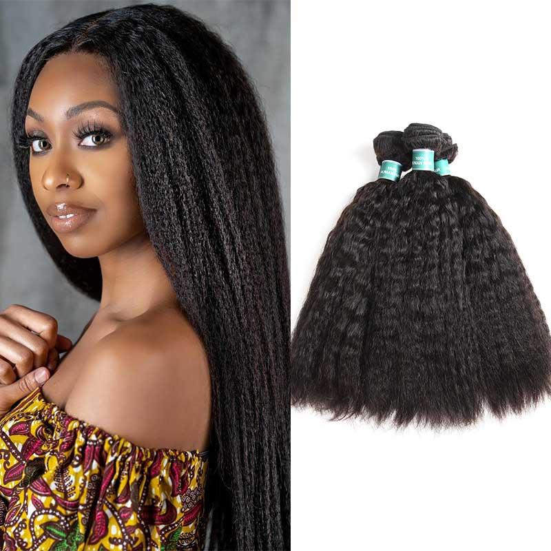 Ali Grace 3pcs Kinky Straight Virgin Human Hair Bundles