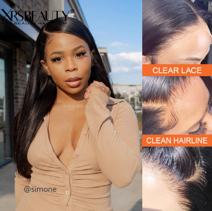 Xrs Beauty Hair Human Hair HD Lace Front Wig Straight 13x6 *NEW* CLEAR LACE & CLEAN HAIRLINE [ LFW11 ]