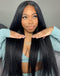 Jessies Wig Kinky Straight Pre Cut Lace 5x6 Crystal HD Lace Pre-bleached Wig Glueless Human Hair Wig