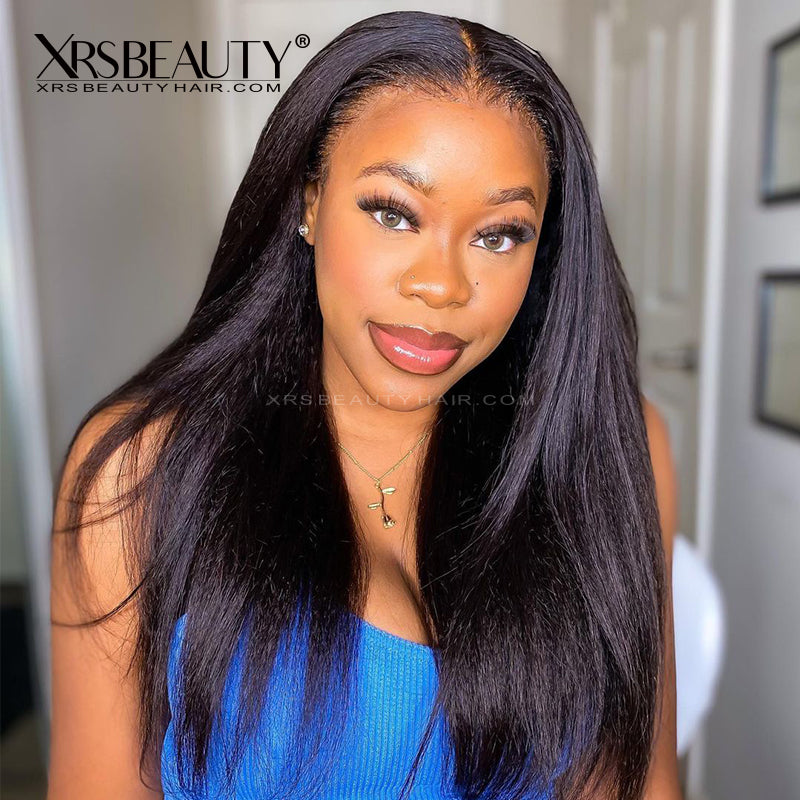 Xrs Beauty Hair Human Hair HD Lace Front Wig Italy Yaki 13x6 *NEW* CLEAR LACE & CLEAN HAIRLINE [LFW20]