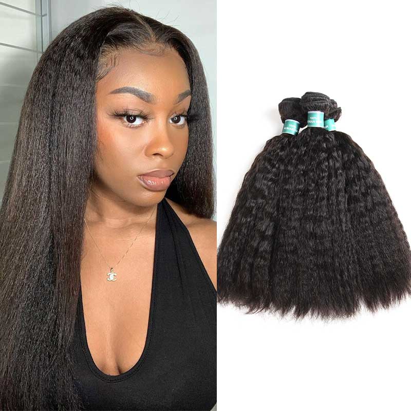 Ali Grace 3pcs Kinky Straight Virgin Human Hair Bundles