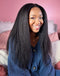 Jessies Wig Flash Deal $159.99 22" Kinky Straight Thin V Part Wig Human Hair No Leave-Out