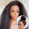 Dola Hair Kinky Straight 360 Lace Front Wig Perfect For Ponytail Look Knots Bleached