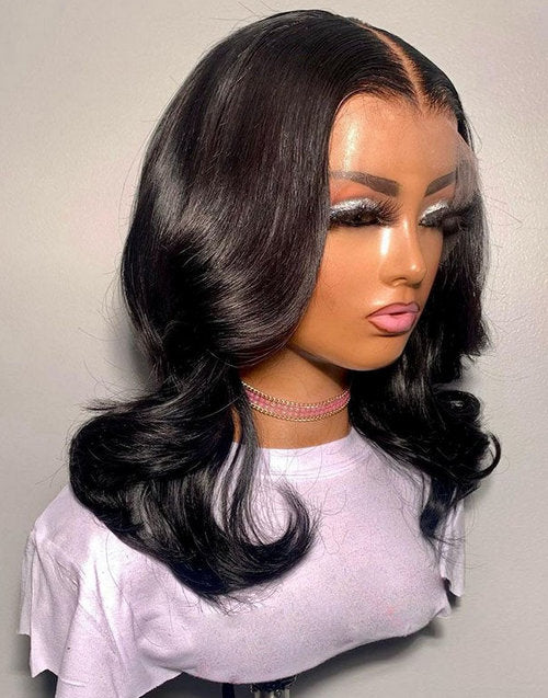 Jessies Wig 13X4 Shoulder Length Undetectable Invisible HD Lace Front Body Wave Human Hair Wigs