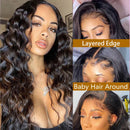 Xrs Beauty Hair Loose Wave Wig Undetectable Layered Edge With Baby Hair 13x5 Unprocessed Natural Black Human Hair [LFW03]