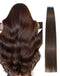 Jessies Wig Tape in Extensions Darkest Brown Straight Human Hair Extensions #2