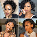 Ali Grace 13X1 Lace Pixie Cut Short Bob Curly Wigs