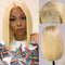 Aligrace 13x4 Lace Straight Glueless Bob Wigs Blonde Color