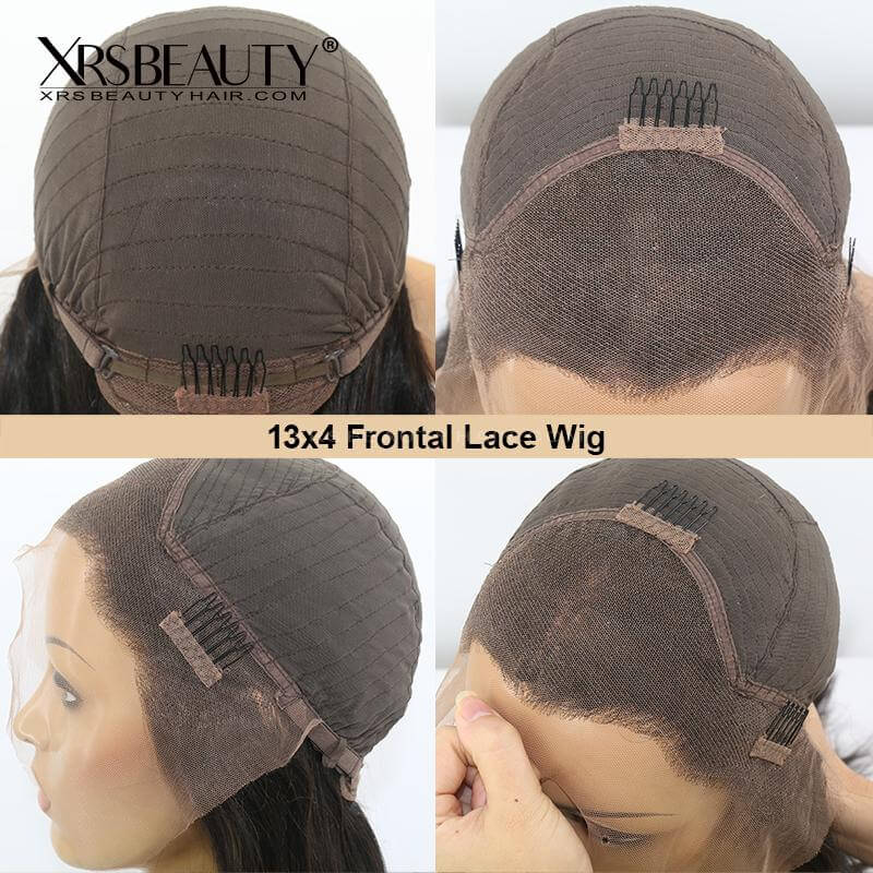 Xrs Beauty Hair Ginger Orange Lace Front Wig Body Wave Virgin Human Hair Transparent Lace Natural Hairline [CFW21]