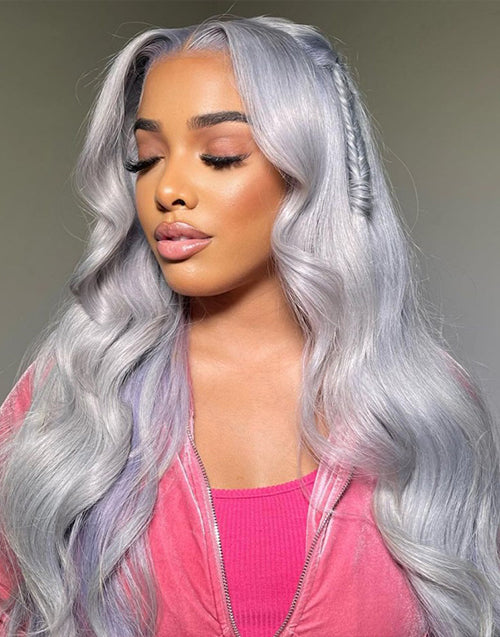 Jessies Wig 13x4 Light Grey Lace Front Wigs Glueless 4x4 Lace Closure Wig