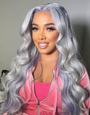 Jessies Wig 13x4 Light Grey Lace Front Wigs Glueless 4x4 Lace Closure Wig