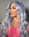 Jessies Wig 13x4 Light Grey Lace Front Wigs Glueless 4x4 Lace Closure Wig