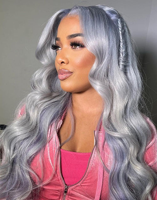 Jessies Wig 13x4 Light Grey Lace Front Wigs Glueless 4x4 Lace Closure Wig