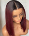 Jessies Wig 13x6 13x4 HD Lace Ombre Burgundy Bob Lace Front Wigs 5x5 Human Hair Closure Wigs