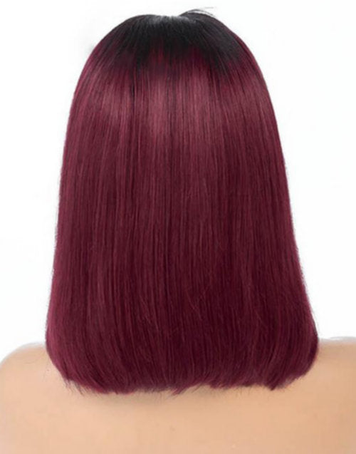 Jessies Wig 13x6 13x4 HD Lace Ombre Burgundy Bob Lace Front Wigs 5x5 Human Hair Closure Wigs