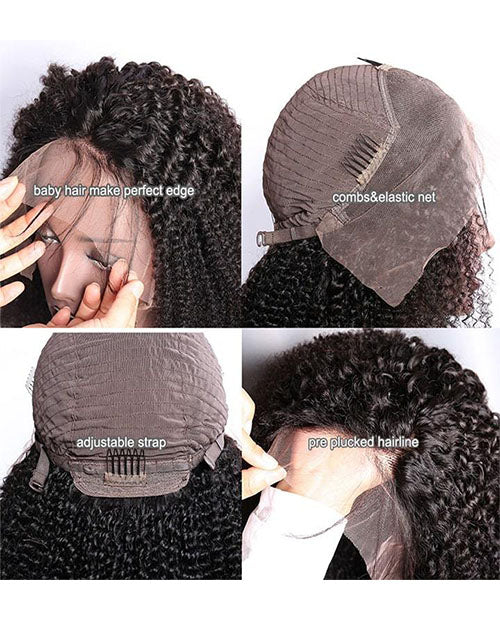 Jessies Wig Afro Kinky Curly Lace Front Human Hair Wigs Pre plucked Lace Frontal Wigs