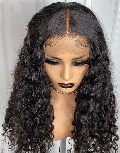 Jessies Wig Flash Sale $159.99 22" Water Wave 4x4 Lace Closure Human Hair Wigs Preplucked HD Lace