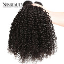 Xrs Beauty Hair 5x5 HD Lace Closure Kinky Curly With 3 Bundles [CW05]