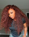 Jessies Wig Reddish Brown Kinky Curly 13x4 Lace Front Wig 4x4 Lace Closure Wig Glueless Human Hair Wig