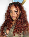 Jessies Wig Reddish Brown Loose Deep Wave 13x4 Lace Front Wig Glueless Human Hair Wig